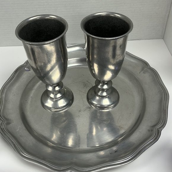 7 Piece RWP USA Wilton Solid Pewter Serving Set - Picture 2 of 8